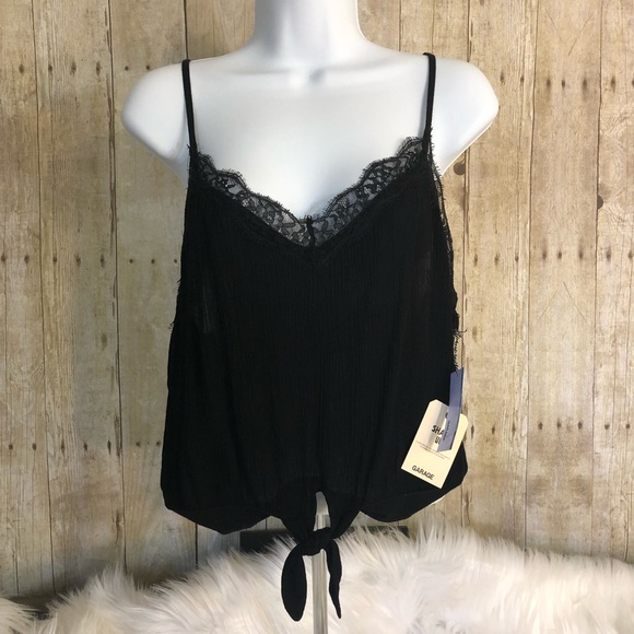 NWT Garage Black Lace Cami - Picture 2 of 6